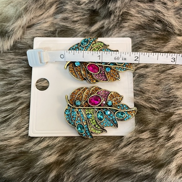 NEW statement necklace Turquoise pearl beads Multicolored FOCAL piece & earrings - Picture 9 of 11